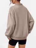 Women's Oversized Mock Neck Sweatshirt | Fleece Pullover