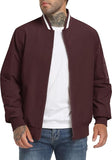 Men's Lightweight Bomber Jacket | Windproof Full-Zip Coat