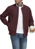 Men's Lightweight Bomber Jacket | Windproof Full-Zip Coat