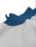 Women's Oversized Color Block Turtleneck Sweatshirt