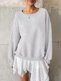 Women's Oversized Fleece Crewneck Sweatshirt | Pullover
